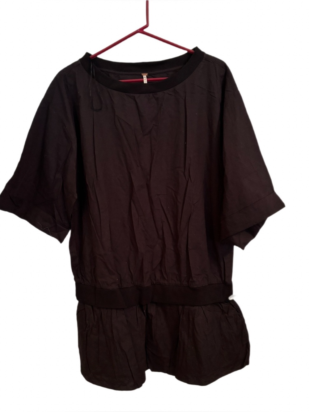 Free People free-est Sutton Drop Waist Mini Dress Black Size XS NWOT